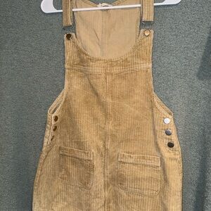 Altar'd State Beige Corduroy Overalls